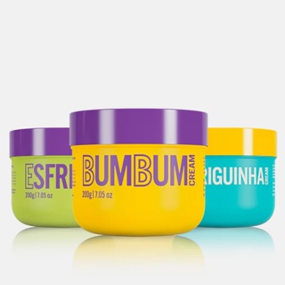 Kit Trio Cuidado Diário: Bumbum Cream + Esfrega Esfoliante + Barriguinha Cream