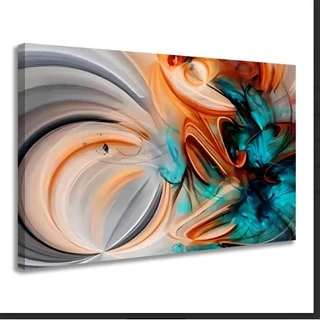 Quadro Tela Decorativa 60x90 Grande Colorido Abstrato Decoração Moderna