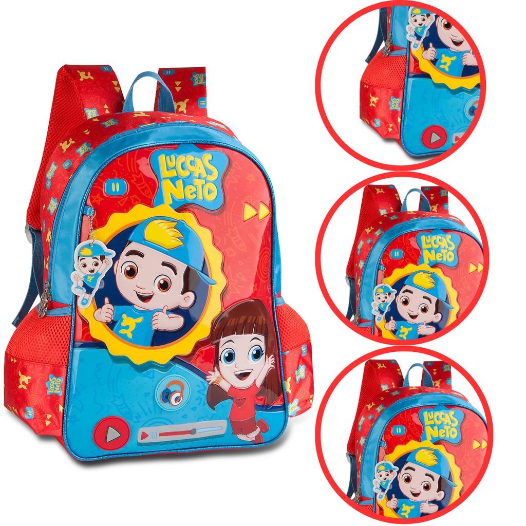 Mochila Costas Escola Infantil Aventureiros Luccas Neto-clio