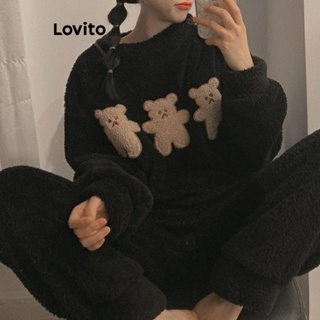 Lovito Conjunto De Pijama Casual Cartoon Padrão Para Mulheres LNA41030
