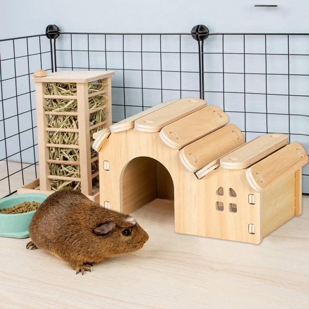 Brinquedos De Hamster House Pet Toys Madeira Maciça Playhouse | Shopee ...