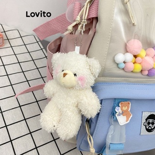 Lovito Acessórios Para Bolsa De Brinquedos Com Chaveiro De Urso Fofo De Desenho Animado Para Mulheres LFA11596
