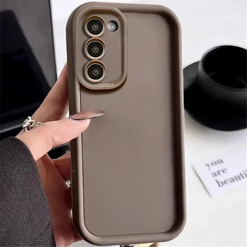 Para Samsung Galaxy S23 Ultra S23 S21 FE A03 A03S A04e A04e A05 4G 5G Capa Protetora De Câmera De Silicone Fosco À Prova De Choque