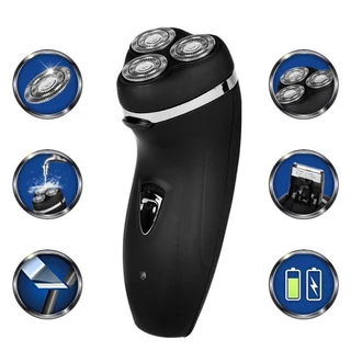 Barbeador Elétrico 4D Recarregável Masculino De Barbear De 3 Lâminas