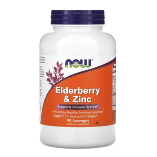 Sabugueiro e Zinco Now Foods 90 Pastilhas Importado