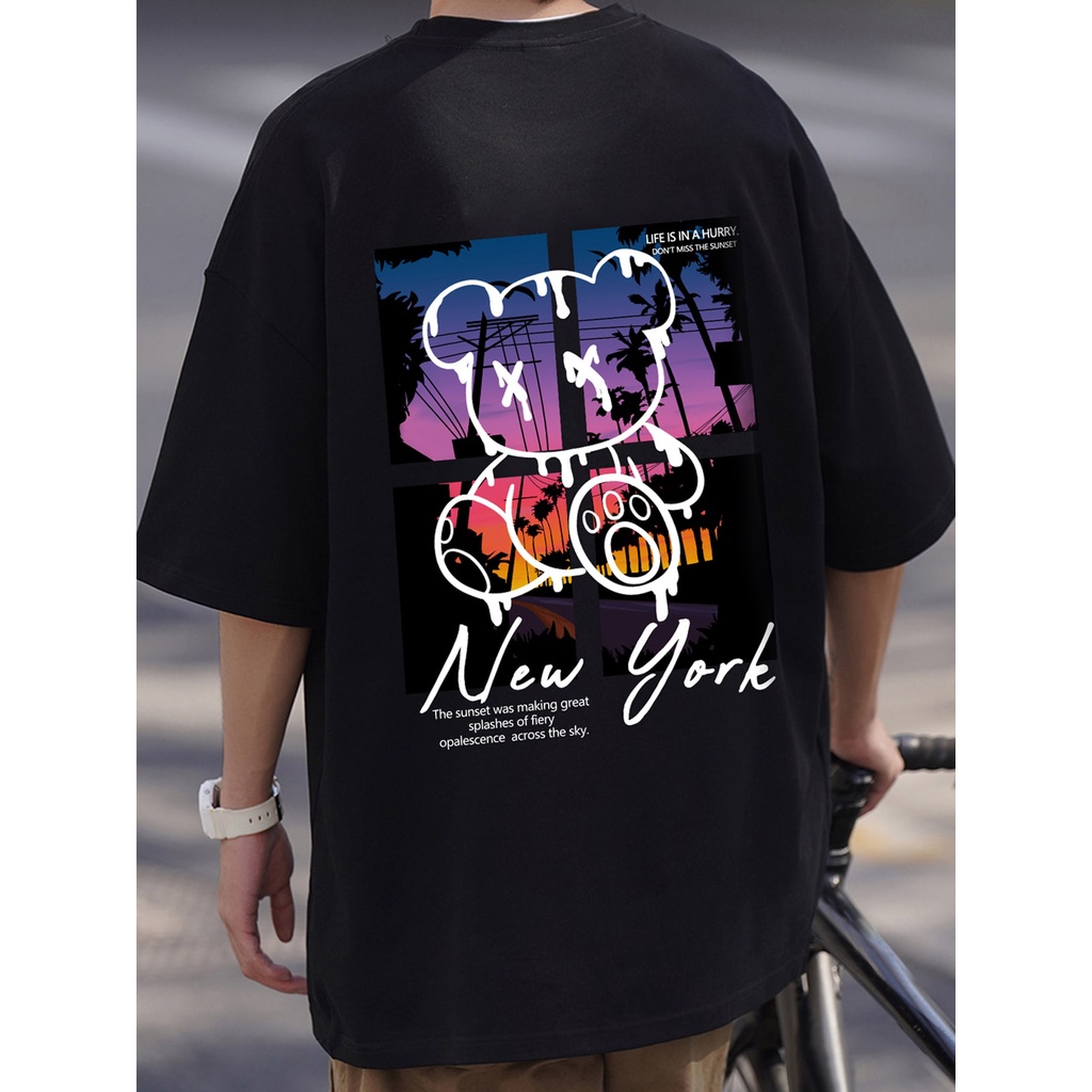 Camisa Streetwear New York Urso NY Camiseta Lançamento - Fio 30.1 Enviamos  em 24 horas