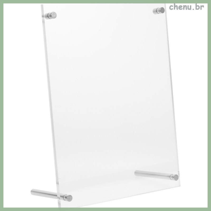 Suporte De Cartaz Transparente Display Moldura De Prateleira Certificado Em Acrílico Clear Office Grau Fotográfico chenu