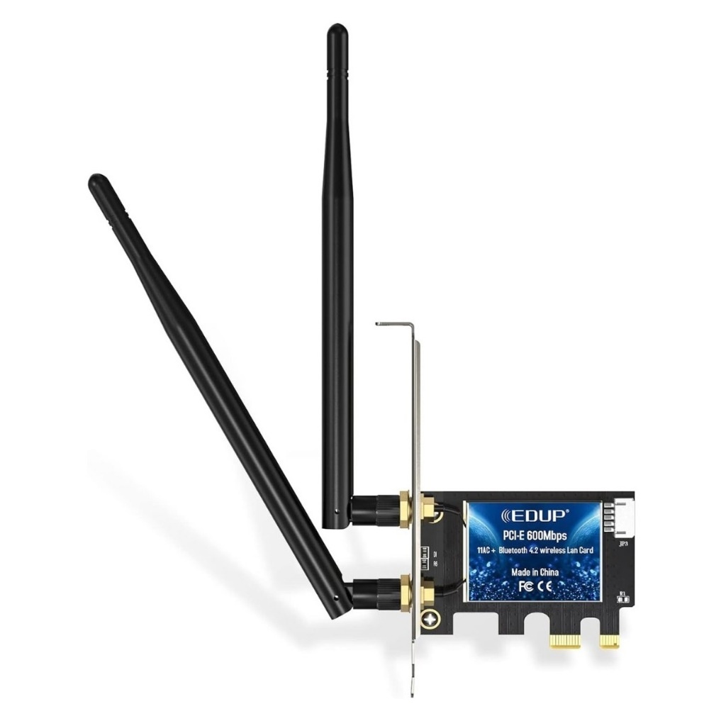 Placa de rede Wireless PCI-E Dual Band 600Mbps com Bluetooth 4.0 Com 2 ...