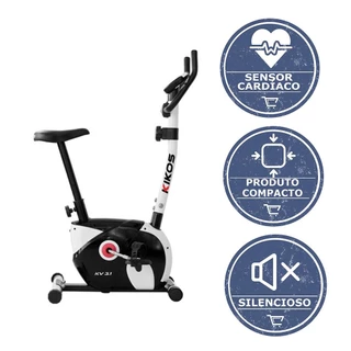 Bicicleta Ergométrica Vertical Kikos KV3.1I Residencial Silenciosa com Sensor Cardíaco em Oferta na Shopee
