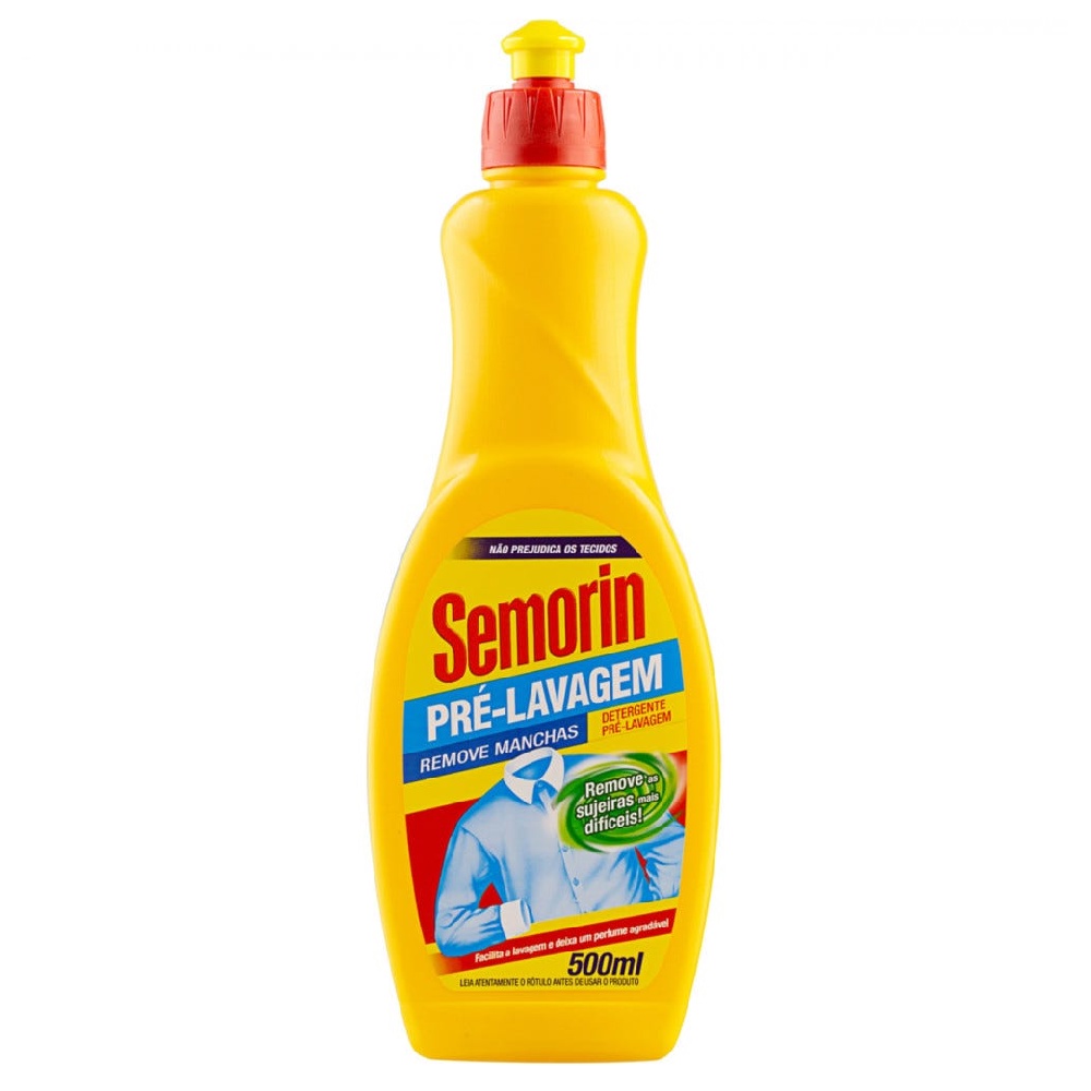 Tira manchas Semorin Pré-Lavagem líquido frasco 500ml | Shopee Brasil