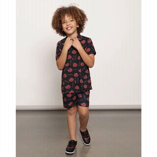 Bermuda Infantil Menino Naruto Preta