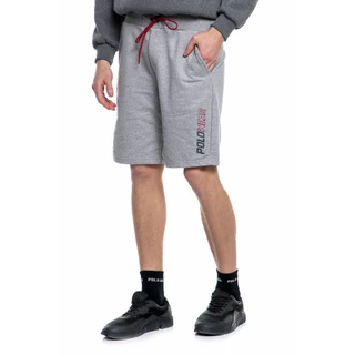 Bermuda Masculina Moletom Básica Silk Relevo Polo Wear Cinza Médio