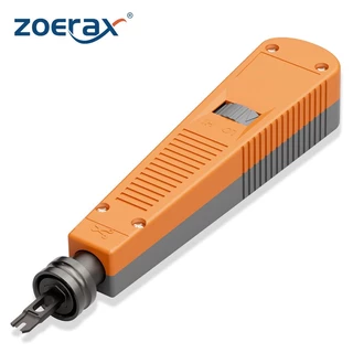 ZoeRax Punch Down Tool Com 110 Lâminas Tipo Para Ethernet Block Keystone Jack & Reparo De Cabos De Fio De Rede