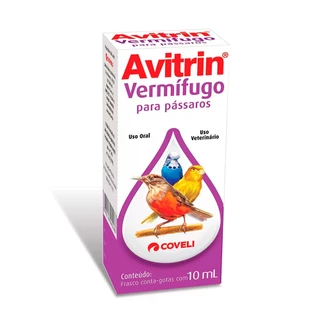 Vermífugo Avitrin Para Pássaros Coveli 10mL
