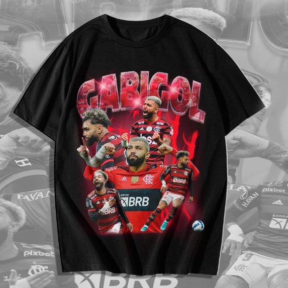 Camisa Camiseta Unissex Gabigol Flamengo Oversized Streetwear Pronta ...