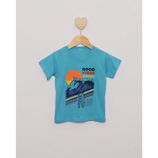 Camiseta Bebê Menino Estampa Sortida Azul