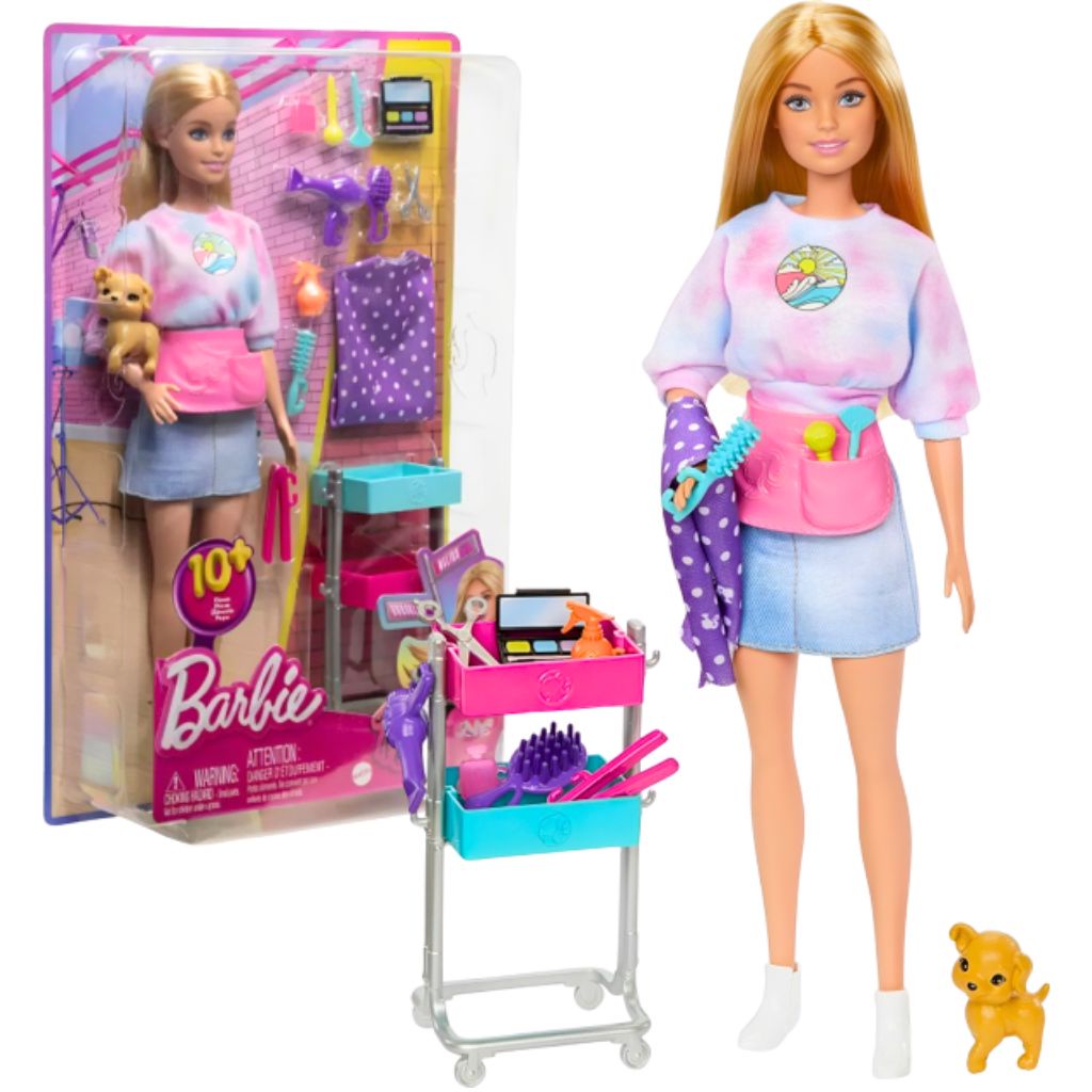 Kit Fashion Barbie Meninas Infantil Maquiagem Esmalte Laços Mecha