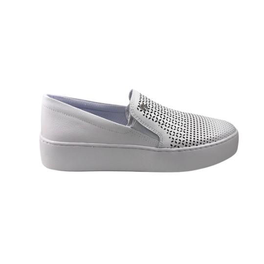 T nis Bottero Couro Feminino Slip on Branco Shopee Brasil