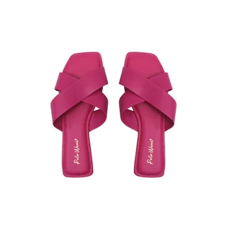 Rasteirinha de Bico Quadrado Feminina Polo Wear Rosa Médio