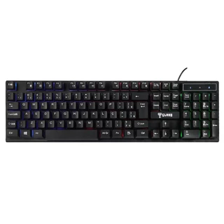 Teclado Gamer Clanm Jungle CL-TJ8313 Membrana Preto Luminoso