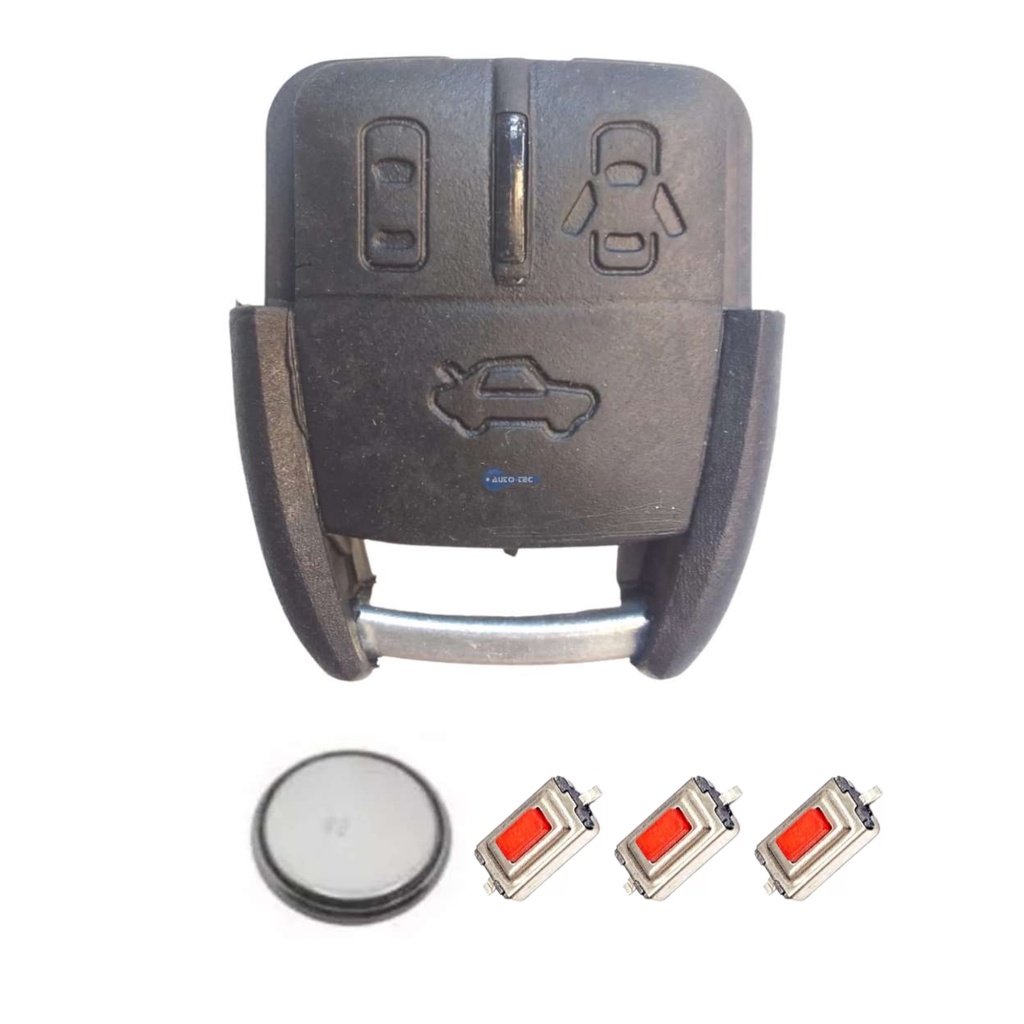 Kit Reparo Chave Astra Corsa Zafira 3 Botões carrinho Com controle botões e bateria