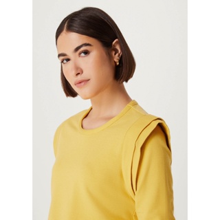 Blusa Feminina Manga Longa Em Malha Canelada Hering