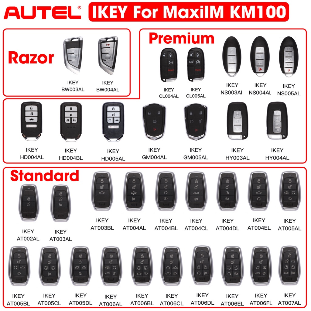 Autel IKEY Versão no exterior Sub-Máquina Universal