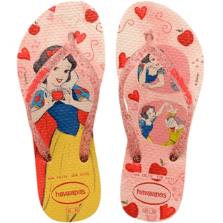 Chinelo Havaianas Infantil Slim Princess Aurora Coral