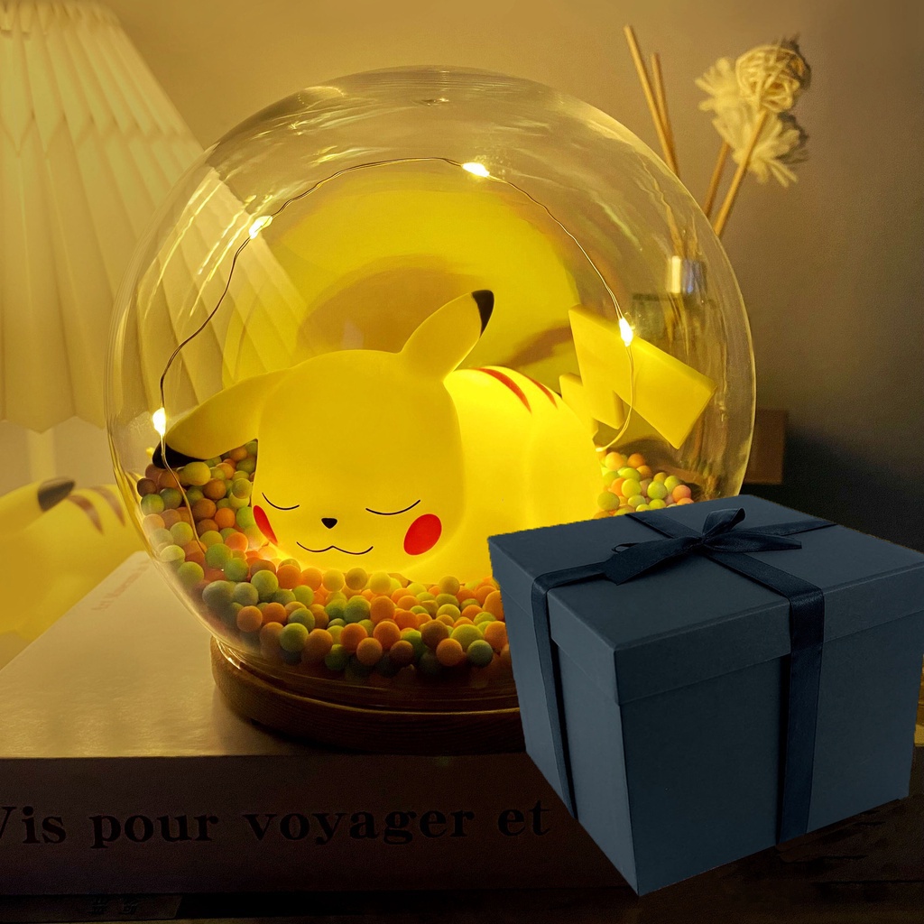 Pokemon Cinzas Pet Pikachu Mini Humor Boneca Luz Noturna Anime Presente Brinquedo