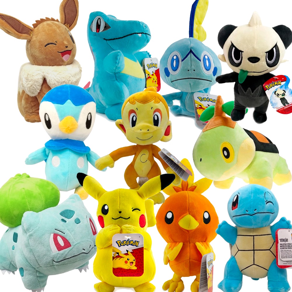 Pelúcia Pokémon Boneco Original 20cm Sunny Brinquedos Nintendo ...