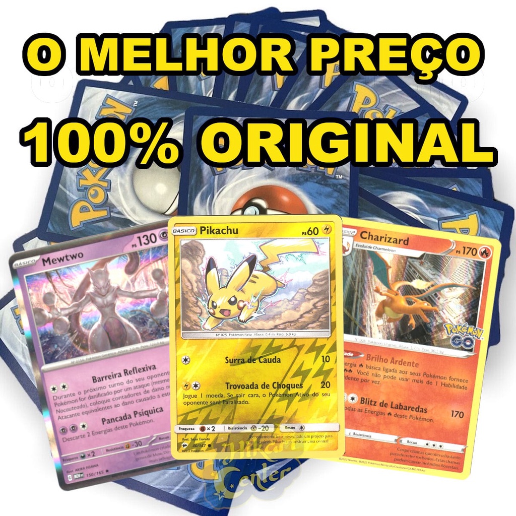 Cartas Pok mon Lotes Com At 100 Cartas Sem Repetidas BRILHANTES 