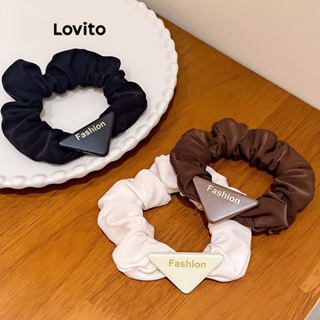 Lovito Elegante Carta Padrão Intestino Grande Bandana Ol Senso De Luxo Temperamento Retro Laços De Cabelo Para Mulher LFA11497