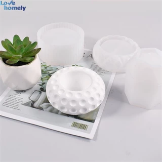 Molde De Silicone Flexível Sem Rachadura Feito À Mão De Vaso Liso Delicado Fácil De Desmoldagem Gesso