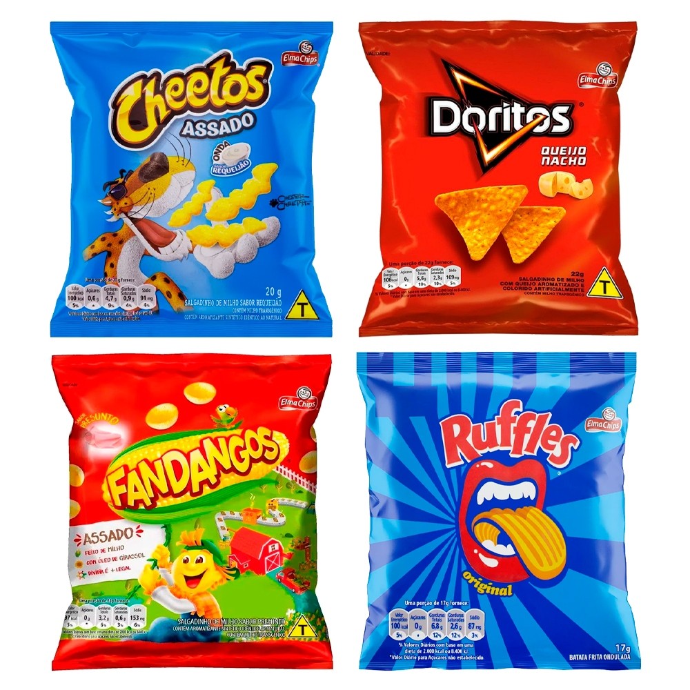 Kit 30 Doritos Salgadinho Elma Chips