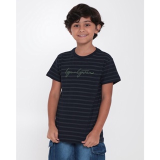 Camiseta Infantil Gangster Listrada Marinho