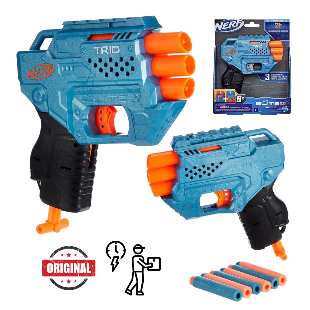 brinquedo arminha lança dardo nerf glock de elite lançamento