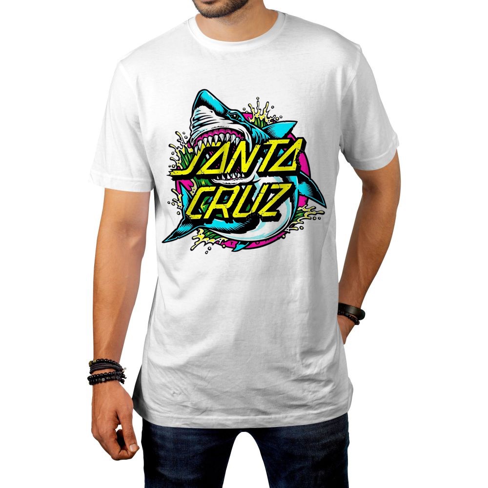 Camiseta Camisa Blusa Unissex Santa Cruz Shark 100% Algodão Envio Imediato Premium Pronta Entrega