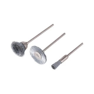 Jogo de 3 Mini Escovas Haste de 2,35mm 211400 Wolfcraft