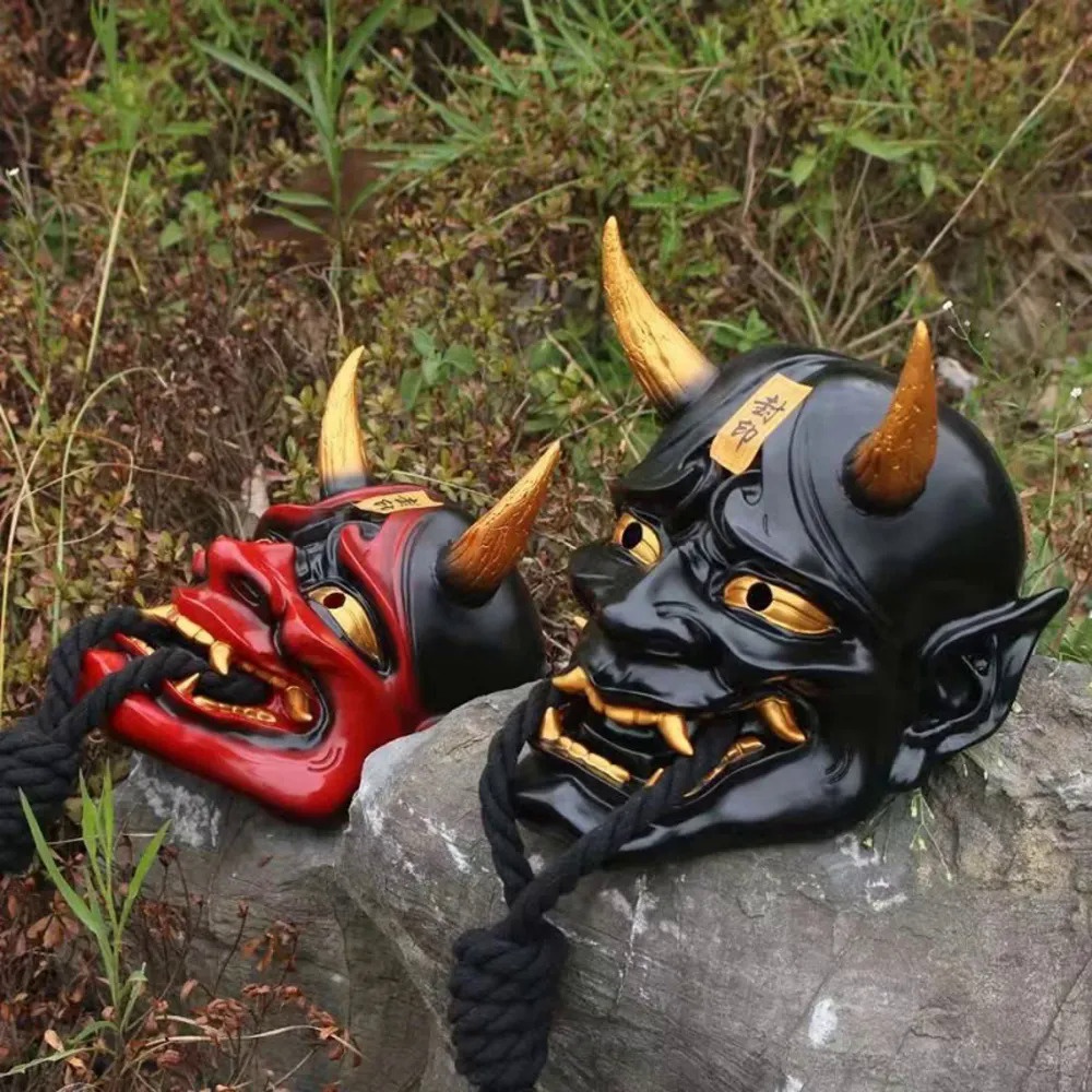 Japonês Oni Samurai Kabuto Capacete Do Carro Pingente Rosto