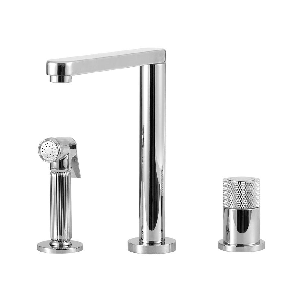 Torneira Para Cozinha Gourmet Misturador Monocomando Com Desviador Jucá Pingoo - Prata