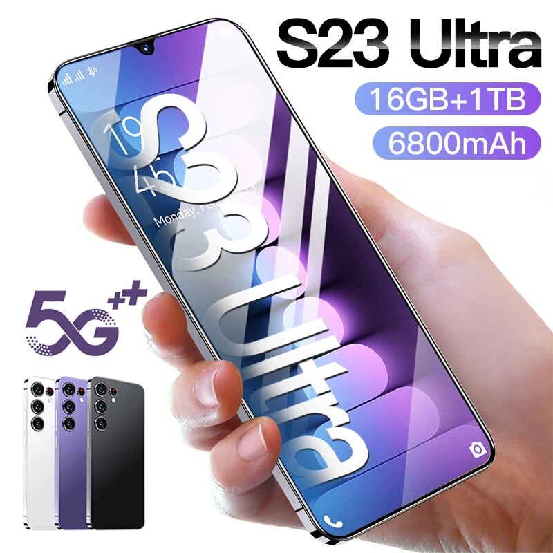 2023 S23 Ultra new smartphone android telefone 6800mAh 16+1TB