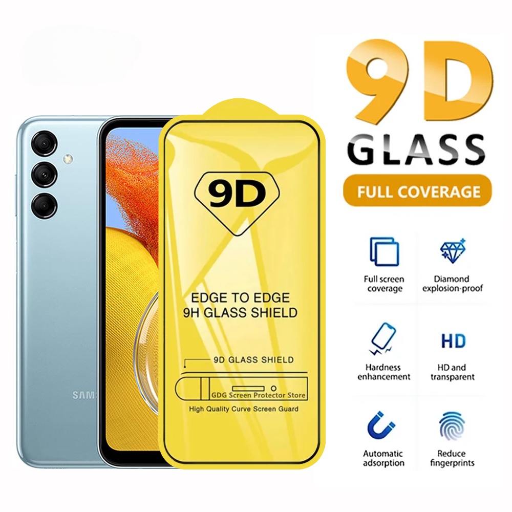 Protetor De Tela De Vidro Temperado De Proteção Completa Para Samsung Galaxy S23 FE M34 M54 A13 A23 A34 A54 A24 A25 A05 A05 4G 5G 9D