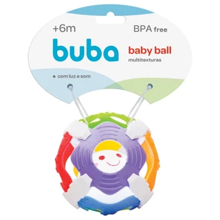 Bola Baby Ball Mordedor Com Multitexturas Luz E Som 6691 Buba
