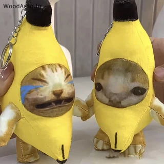WoodAron 2023 Novo Pingente Banana Cat Plush Crying Funny Keychain Car Bag Porta-Chaves Acessórios Presentes Para Criança br