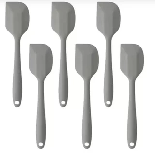Kit 6 Espátulas Pão Duro reforçada Silicone Maciço multiuso