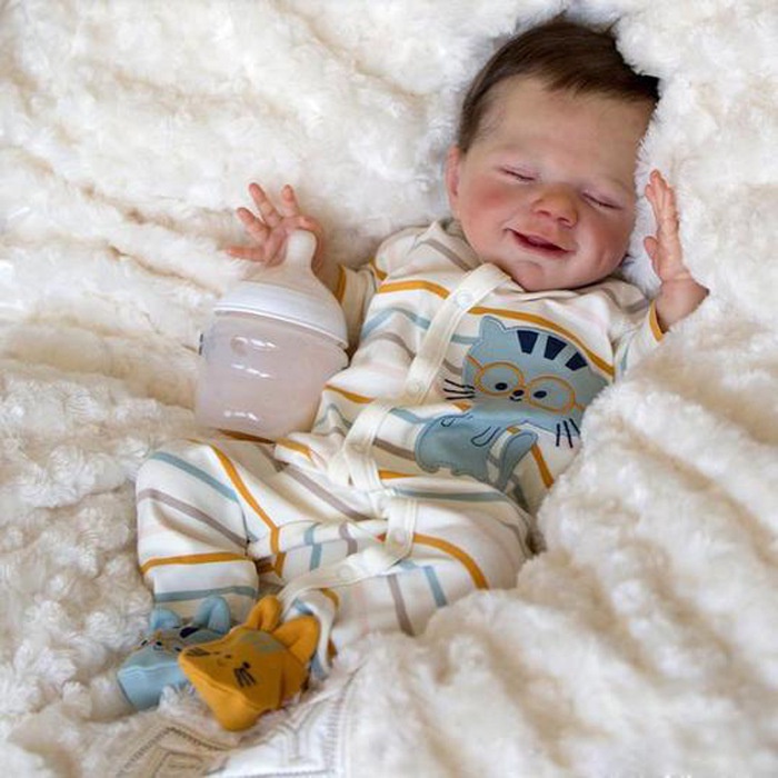 Boneca Bebê Reborn, 18 Polegadas, Recém-nascido Realista, Vinil
