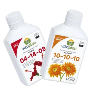 KIT Fertilizantes NPK 10-10-10 + 04-14-08 (140ML) VITAPLAN