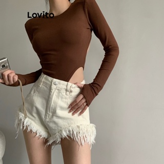 Lovito Body Casual Com Recorte Liso Para Mulheres LNE41133