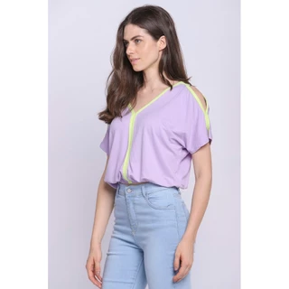 Busa Feminina Viscose Collection Recortes Com Viés Polo Wear Roxo Claro