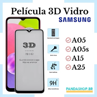 Pelicula De Vidro Temperado 3D 9D Protetora Para Samsung A05/ A05s/ A15/ A25